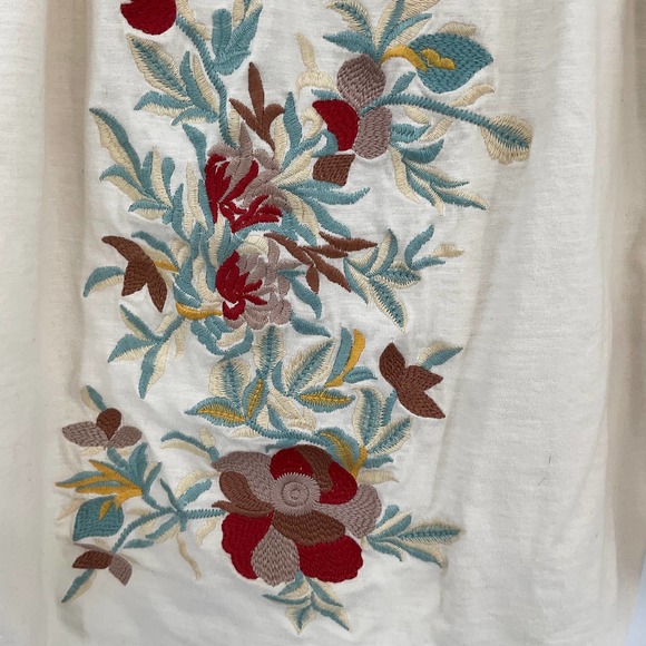 Solitaire Embrodered Blouse off white Medium - Picture 3 of 6